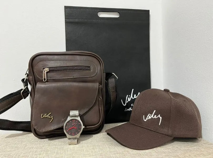 COMBO VELEZ:CARRIEL + RELOJ+ GORRA + BOLSAS DE LUJO