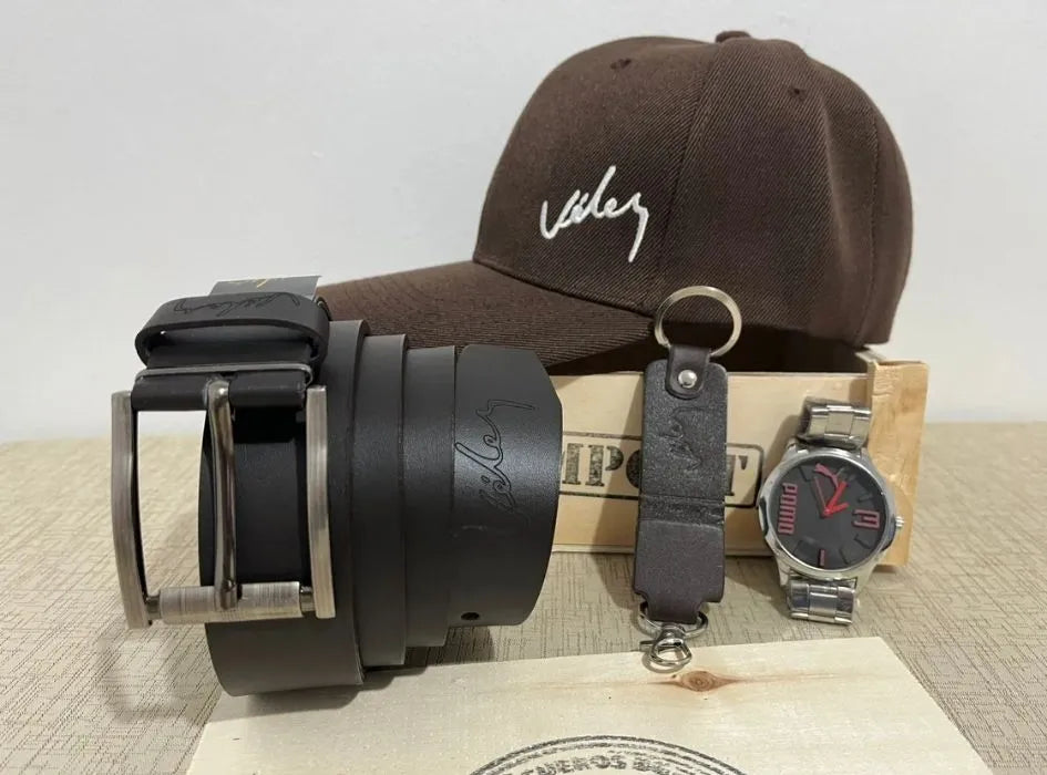 COMBO VELEZ: RELOJ- GORRA -LLAVERO-CORREA + CAJA DE REGALO