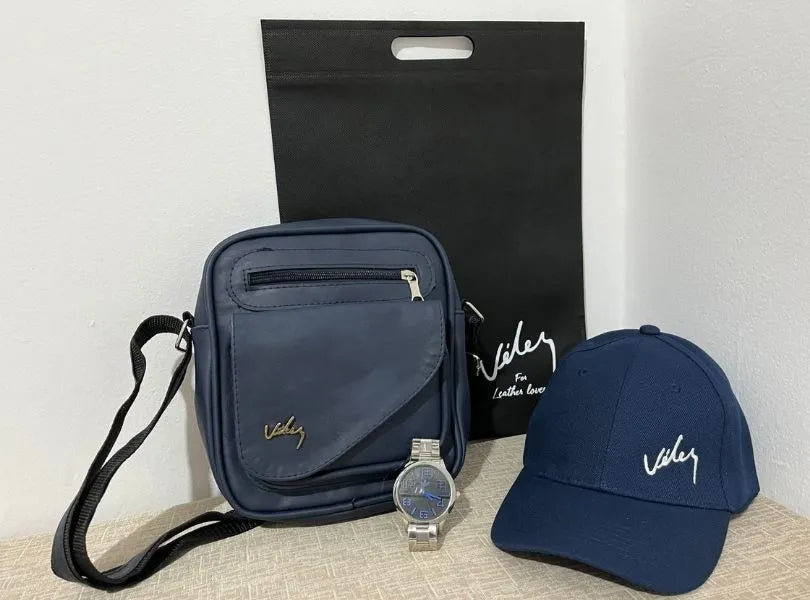 COMBO VELEZ:CARRIEL + RELOJ+ GORRA + BOLSAS DE LUJO