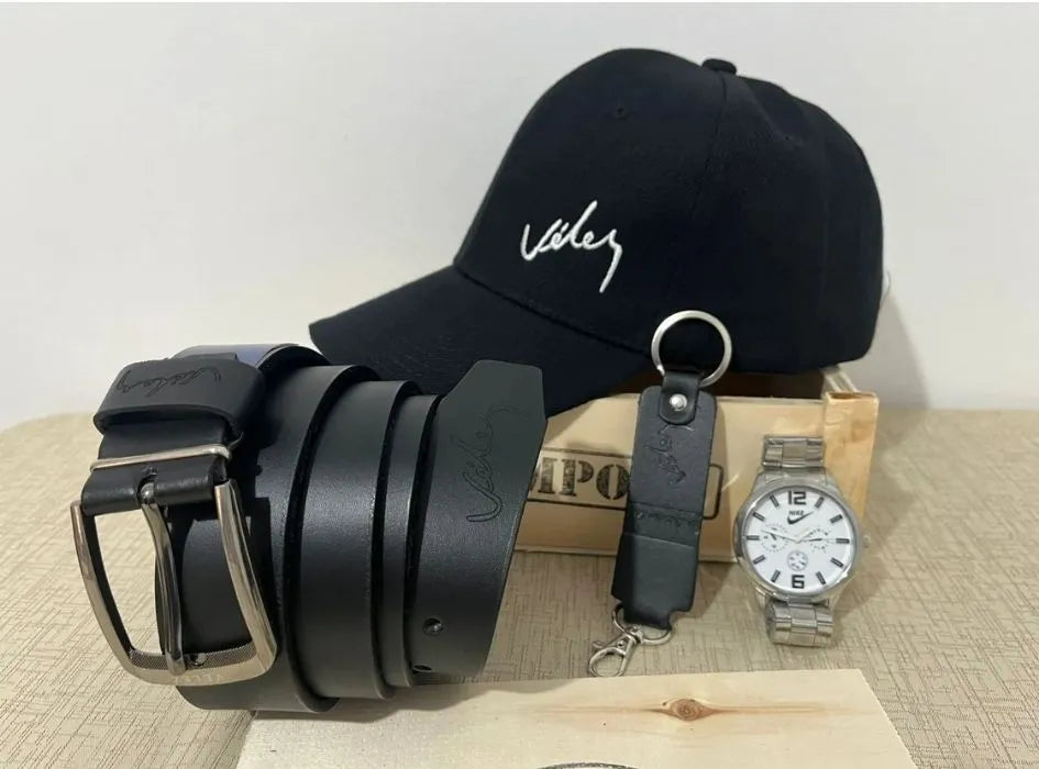 COMBO VELEZ: RELOJ- GORRA -LLAVERO-CORREA + CAJA DE REGALO
